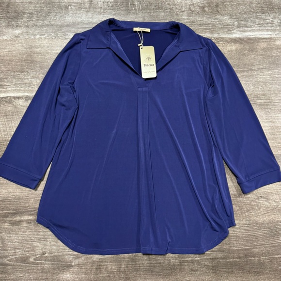 Timeson Tops - Timeson Quarter Sleeve Shirt Size XL NWT
